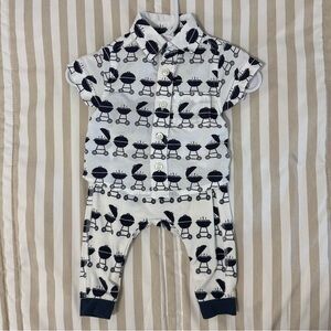 Monica + Andy 0-3M Two-Piece Set with Grill Print